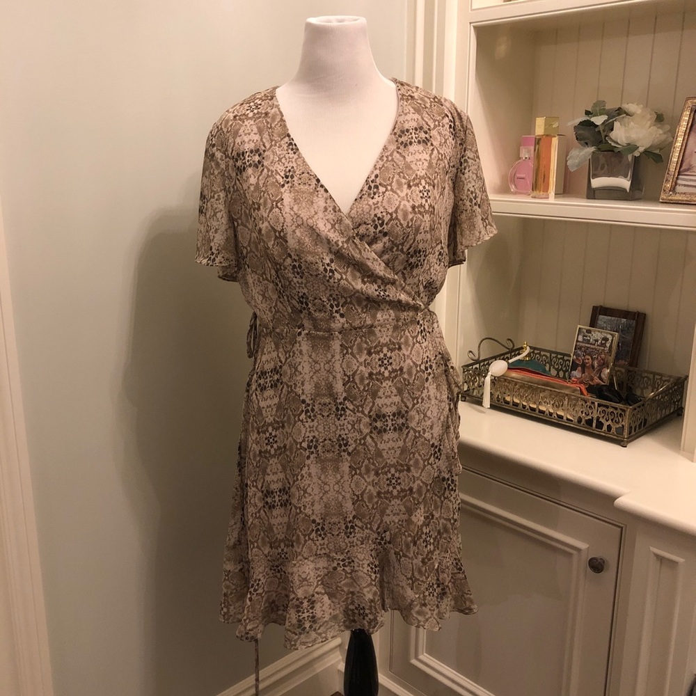 All in Favor Snake Wrap Dress